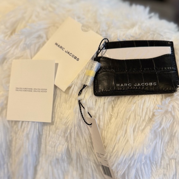 Marc Jacobs Stunning Black Croc Credit Card Case NWT - Picture 12 of 13